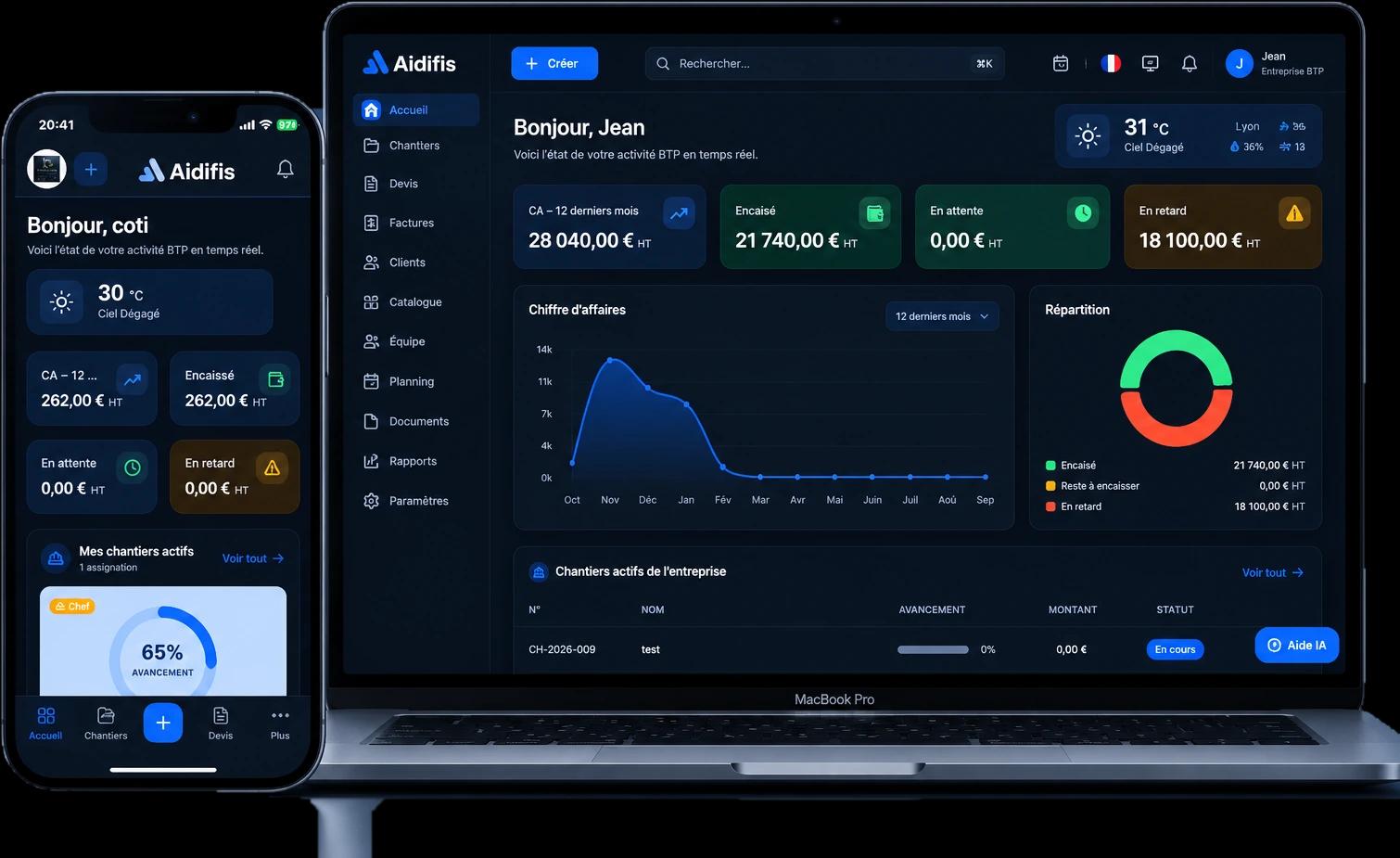 Aidifis job list and tracking